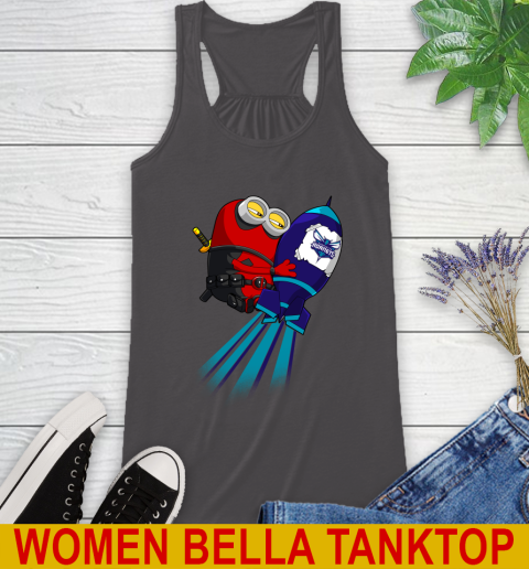 NBA Basketball Charlotte Hornets Deadpool Minion Marvel Shirt Racerback Tank 10