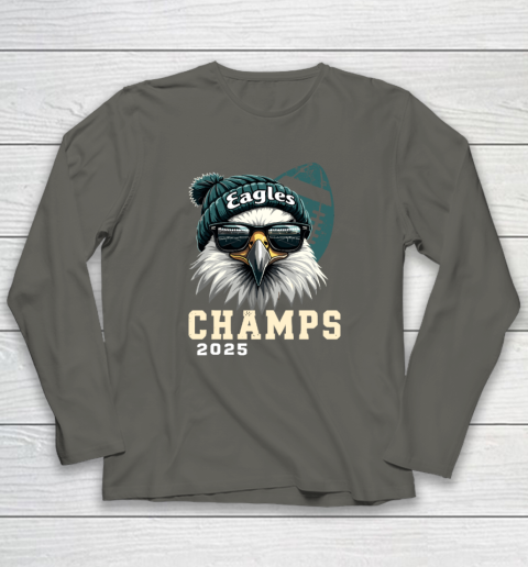 Eagles Sunglasses Championship 2025 Celebrated Eagles Long Sleeve T-Shirt 4