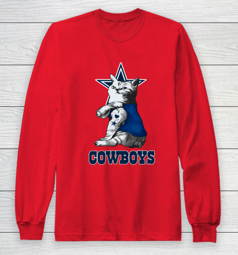 NFL Football My Cat Loves Dallas Cowboys Long Sleeve T-Shirt 8 NFL Football My Cat Loves Dallas Cowboys Long Sleeve T-Shirt - Image 8