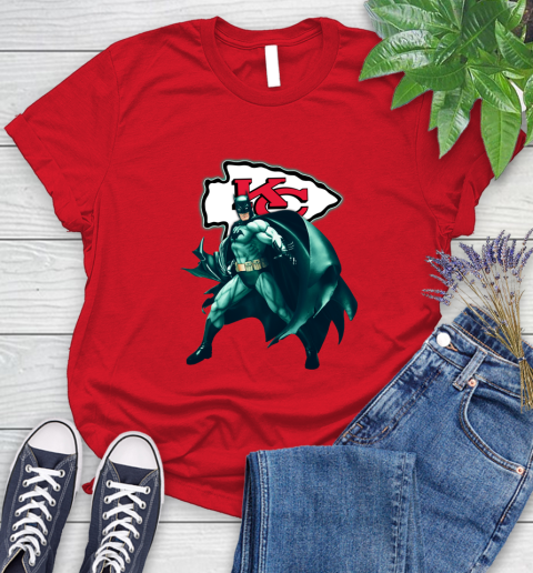 NFL Batman Football Sports Kansas City Chiefs Women's T-Shirt 9