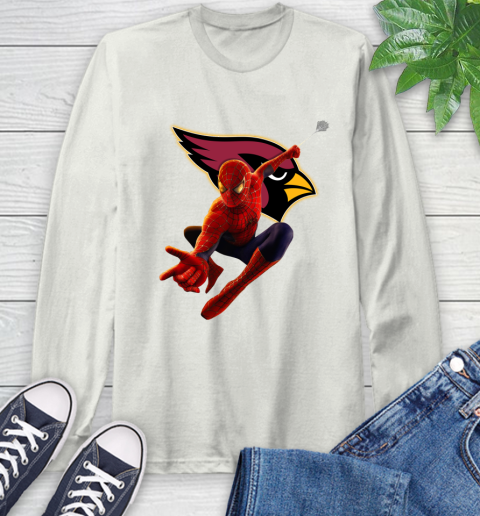 NFL Spider Man Avengers Endgame Football Arizona Cardinals Long Sleeve T-Shirt 12