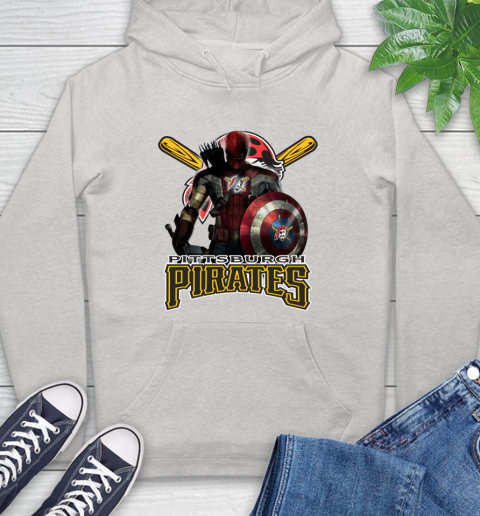 MLB Captain America Thor Spider Man Hawkeye Avengers Endgame Baseball Pittsburgh Pirates Hoodie