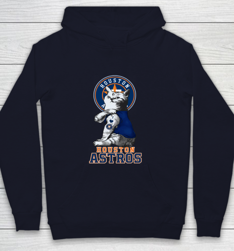 MLB Baseball My Cat Loves Houston Astros Youth Hoodie 2