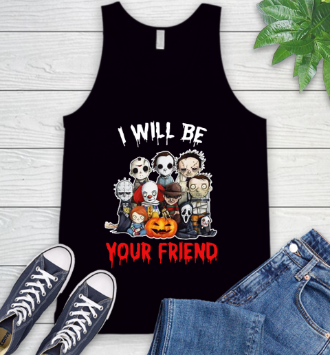 Halloween Horror Movie Characters Chibi I Will Be Your Friend Tank Top