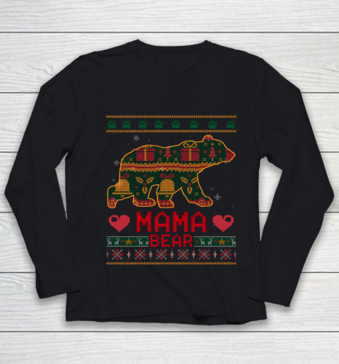 Mama Bear Christmas Pajama Ugly Xmas Sweater Family Gift Youth Long Sleeve