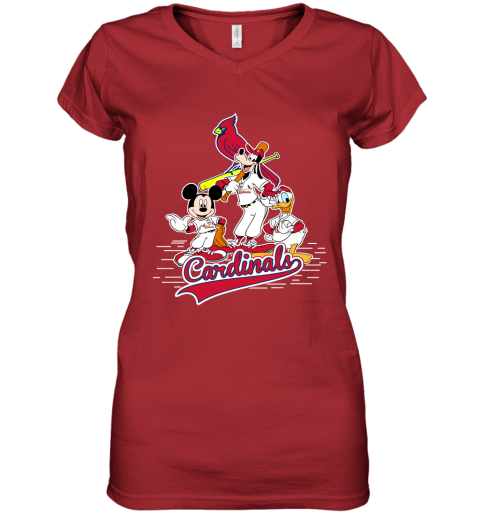 MLB Girls' St. Louis Cardinals V-Neck Team Tee  