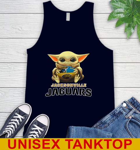 NFL Football Jacksonville Jaguars Baby Yoda Star Wars Shirt Tank Top - Image 4