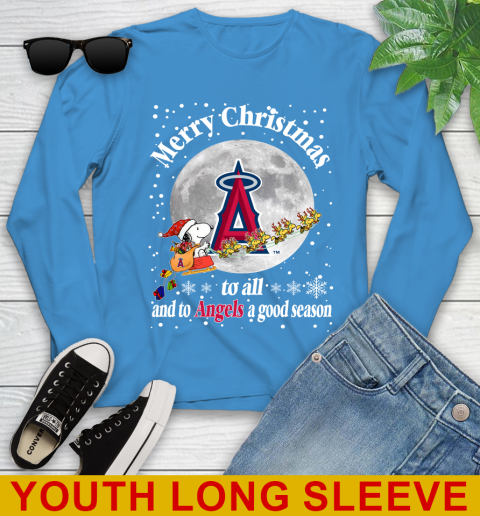 Los Angeles Angels Merry Christmas To All And To Angels A Good Season MLB Baseball Sports Youth Long Sleeve 8