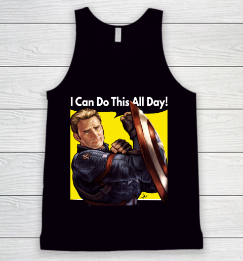 Captian America Tshirt Cap Can Do It All Day Tank Top