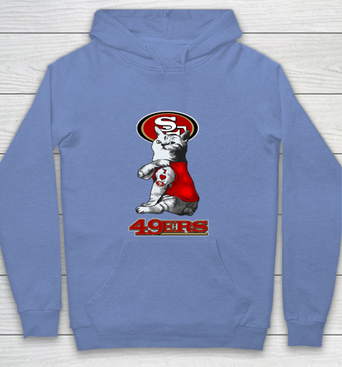 NFL Football My Cat Loves San Francisco 49ers Youth Hoodie 8