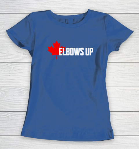 Elbows Up Canada True North Strong and Free Proud Canadian Women's T-Shirt 6
