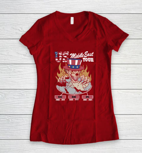 US Middle East Tour Iraq Iran AFG Women's V-Neck T-Shirt 6