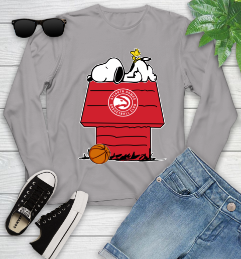 Atlanta Hawks NBA Basketball Snoopy Woodstock The Peanuts Movie Youth Long Sleeve 5