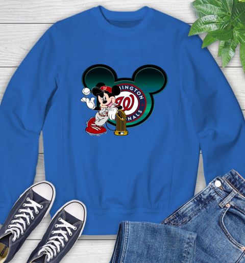 MLB Washington Nationals The Commissioner's Trophy Mickey Mouse Disney Sweatshirt 8