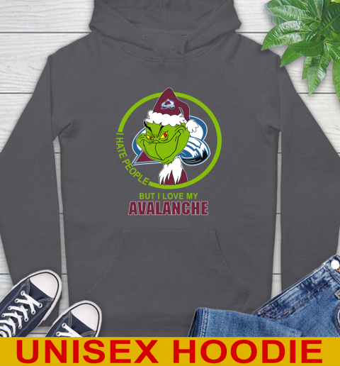 Colorado Avalanche NHL Christmas Grinch I Hate People But I Love My Favorite Hockey Team Hoodie 7