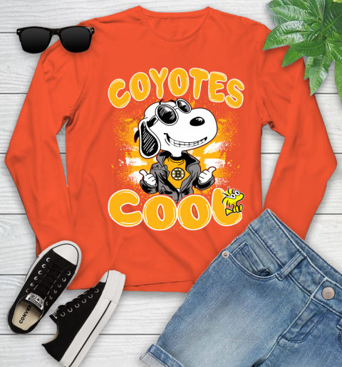 NHL Hockey Boston Bruins Cool Snoopy Shirt Youth Long Sleeve 3