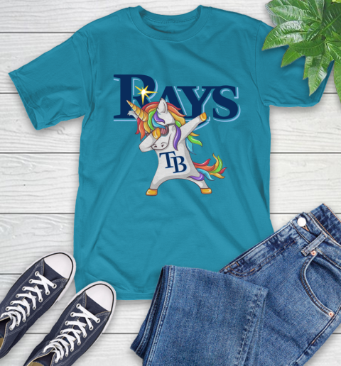 Tampa Bay Rays MLB Baseball Funny Unicorn Dabbing Sports T-Shirt 8