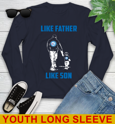 Philadelphia 76ers NBA Basketball Like Father Like Son Sports Youth Long Sleeve 2