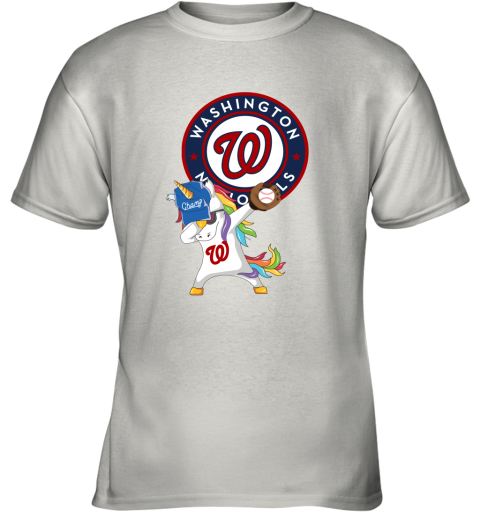 Hip Hop Dabbing Unicorn Flippin Love Washington Nationals Youth T-Shirt