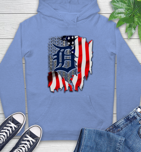 Detroit Tigers MLB Baseball American Flag Hoodie 11