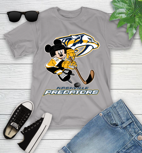 NHL Nashville Predators Mickey Mouse Disney Hockey T Shirt Youth T-Shirt 16