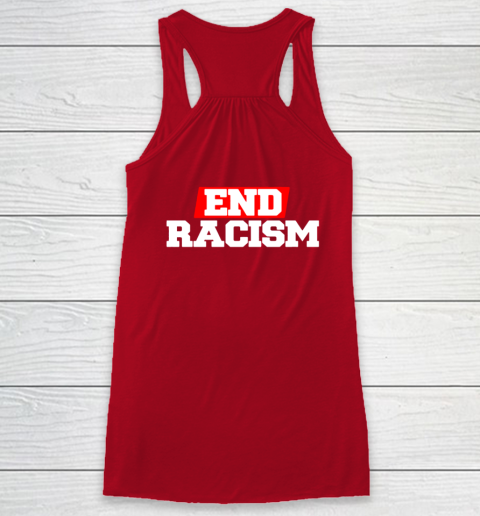 NFL End Racism Print In Front And Back Racerback Tank 12
