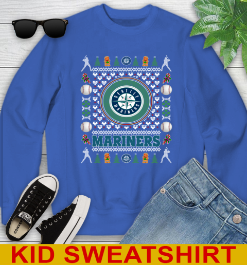 Seattle Mariners Merry Christmas MLB Baseball Loyal Fan Youth Sweatshirt 6