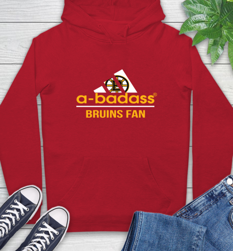 NHL A Badass Boston Bruins Fan Adidas Hockey Sports Hoodie 10