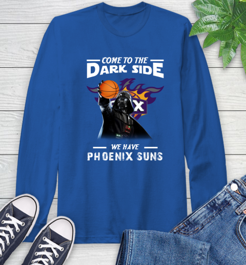 NBA Come To The Dark Side We Have Phoenix Suns Star Wars Darth Vader Basketball Long Sleeve T-Shirt 10