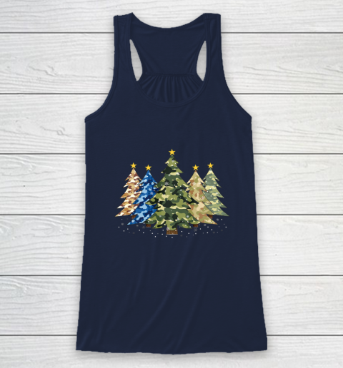 Camo Print Christmas Trees with Camouflage Print Xmas Racerback Tank 8