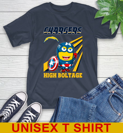 NFL Football Los Angeles Chargers Captain America Marvel Avengers Minion Shirt T-Shirt 3