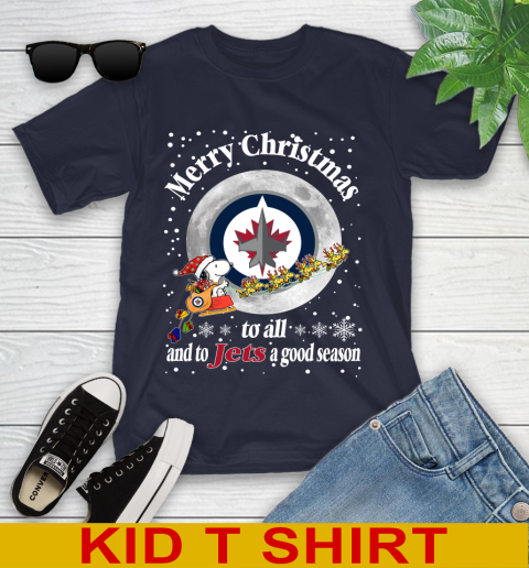 Winnipeg Jets Merry Christmas To All And To Jets A Good Season NHL Hockey Sports Youth T-Shirt 2