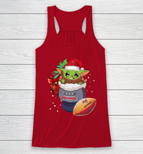 Tampa Bay Buccaneers Christmas Baby Yoda Star Wars Funny Happy NFL Racerback Tank 5