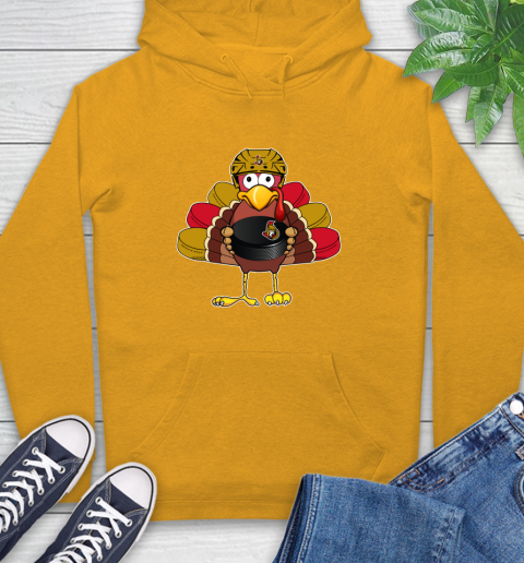Ottawa Senators Turkey Thanksgiving Day Hoodie 3