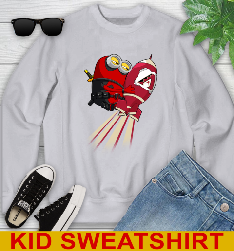 MLB Baseball Arizona Diamondbacks Deadpool Minion Marvel Shirt Youth Sweatshirt 3