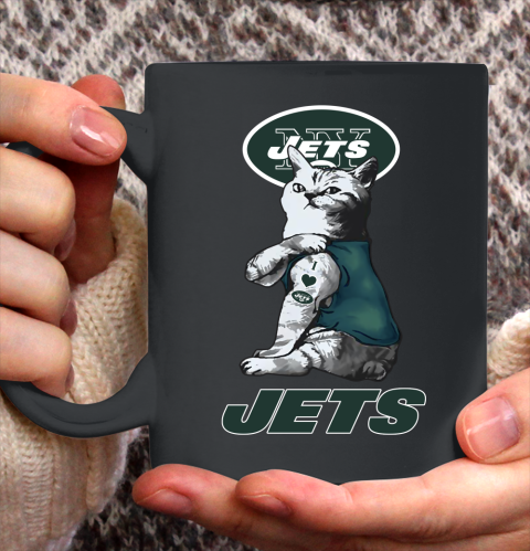 NFL Football My Cat Loves New York Jets Ceramic Mug 11oz