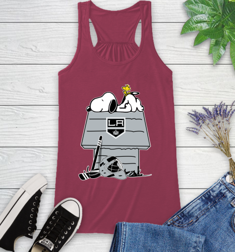 Los Angeles Kings NHL Hockey Snoopy Woodstock The Peanuts Movie Racerback Tank 8