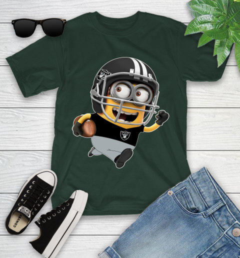 NFL Oakland Raiders Minions Disney Football Sports Youth T-Shirt 5