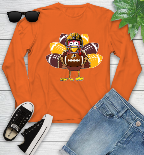 Washington Redskins Turkey Thanksgiving Day Youth Long Sleeve 4