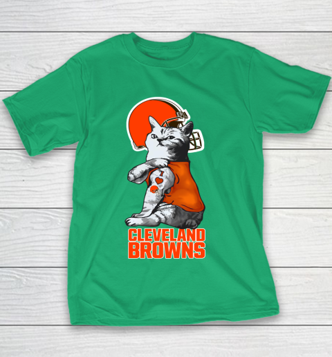 NFL Football My Cat Loves Cleveland Browns Youth T-Shirt 3