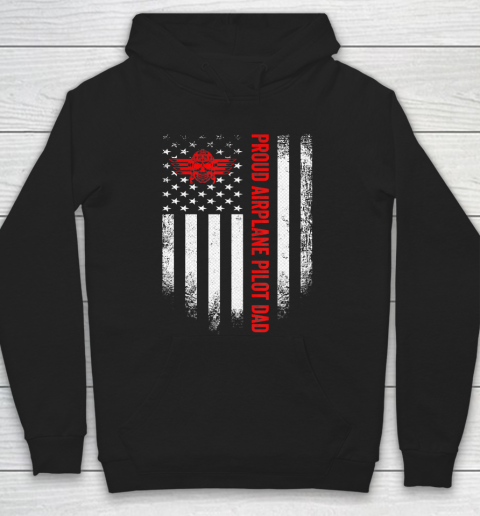 Father gift shirt Mens Vintage USA American Flag Proud Airplane Pilot Dad Funny T Shirt Hoodie