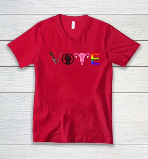 Vote Election Shirt Blm Pro Choice Gun Reform Lgbtq V-Neck T-Shirt 3