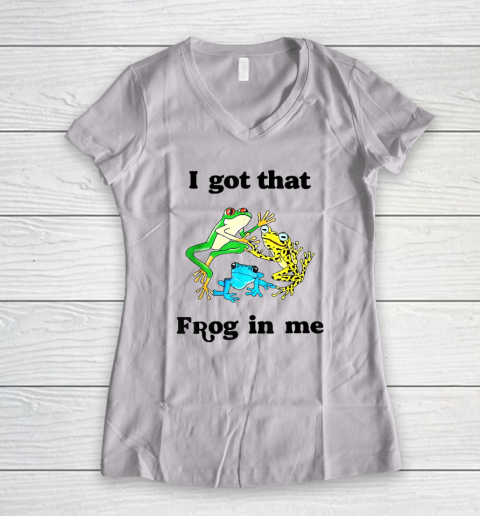 I Got That Frog In Me Cottagecore Frogs Lovers Women's V-Neck T-Shirt