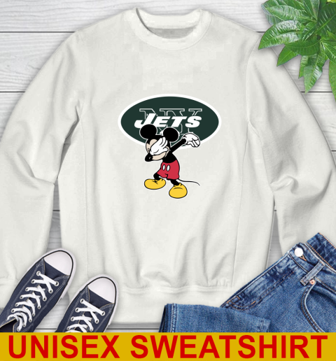 New York Jets NFL Football Dabbing Mickey Disney Sports Sweatshirt