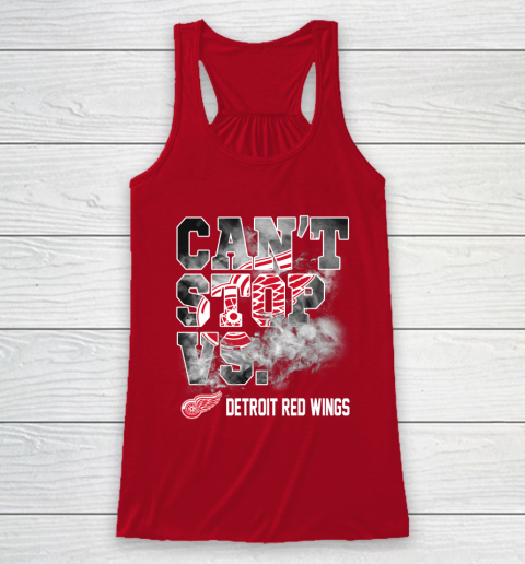 NHL Detroit Red Wings Hockey Can't Stop Vs Racerback Tank 5 NHL Detroit Red Wings Hockey Can't Stop Vs Racerback Tank - Image 5