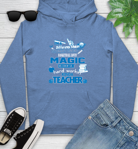 Orlando Magic NBA I'm A Difference Making Student Caring Basketball Loving Kinda Teacher Youth Hoodie 13