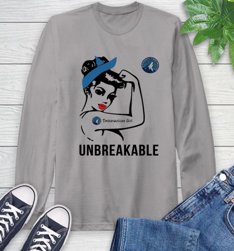 NBA Minnesota Timberwolves Girl Unbreakable Basketball Sports Long Sleeve T-Shirt 4