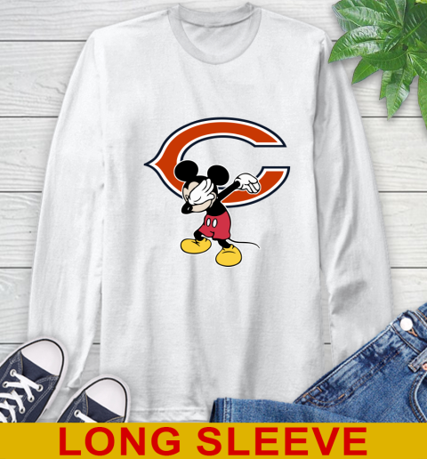 Chicago Bears NFL Football Dabbing Mickey Disney Sports Long Sleeve T-Shirt
