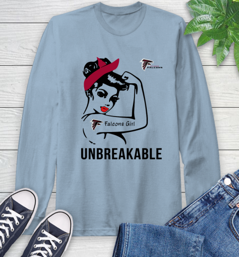 NFL Atlanta Falcons Girl Unbreakable Football Sports Long Sleeve T-Shirt 6