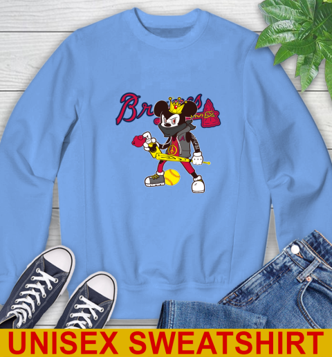 Atlanta Braves MLB Baseball Mickey Peace Sign Sports Sweatshirt 11